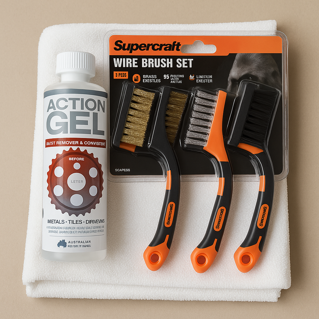Rust Removal & Cleaning Kit | Action Gel | Brushes | Cloths