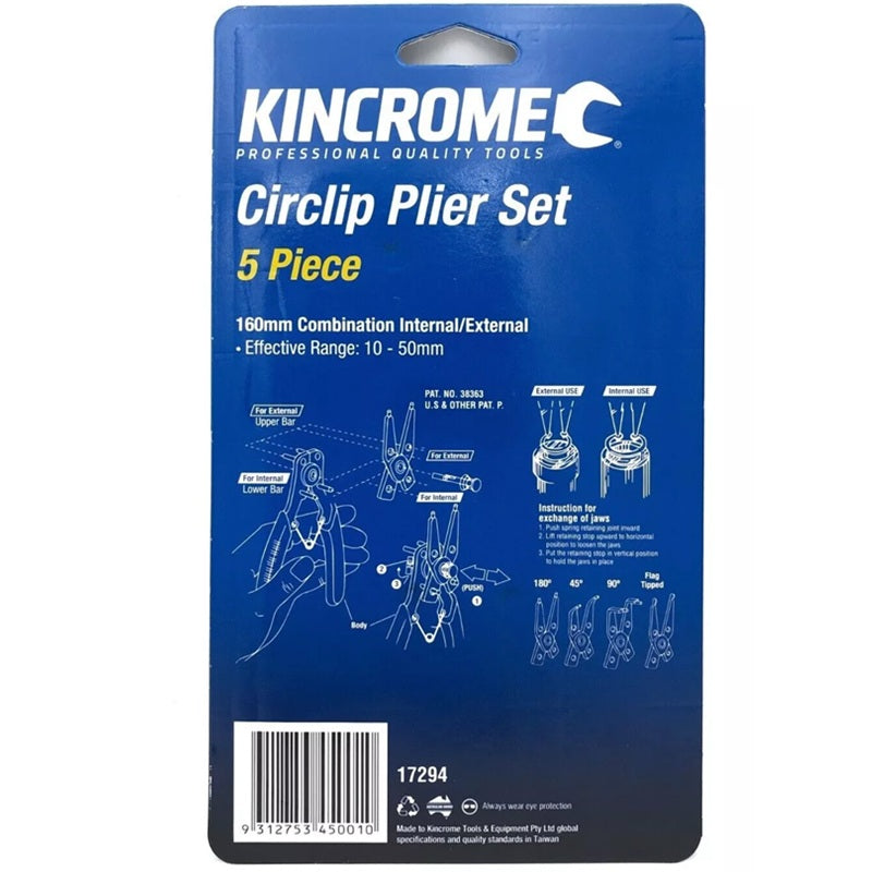 Kincrome Combination Circlip Pliers Set 5 Piece-image-2